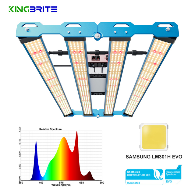 For 3x3 ft Tent Rotatable KingBrite P55 320W Full Spectrum Samsung LM301H EVO LED Grow Lights