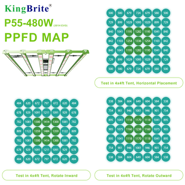 Separate Switches For UV/IR , KingBrite Led 600W Samsung LM301H EVO Mint White with Green UV IR LED Grow Light