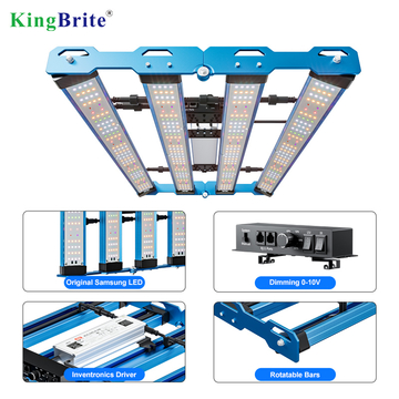 NO Tax to EU, UV IR Separate Switches, KingBrite 240W Samsung LM301H EVO Mint White with Emerald Green LED Grow Light Bar