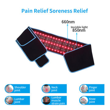 KingBrite home use wearable Red light therapy belt for pain relief with chargeable battery nir light therapy belt